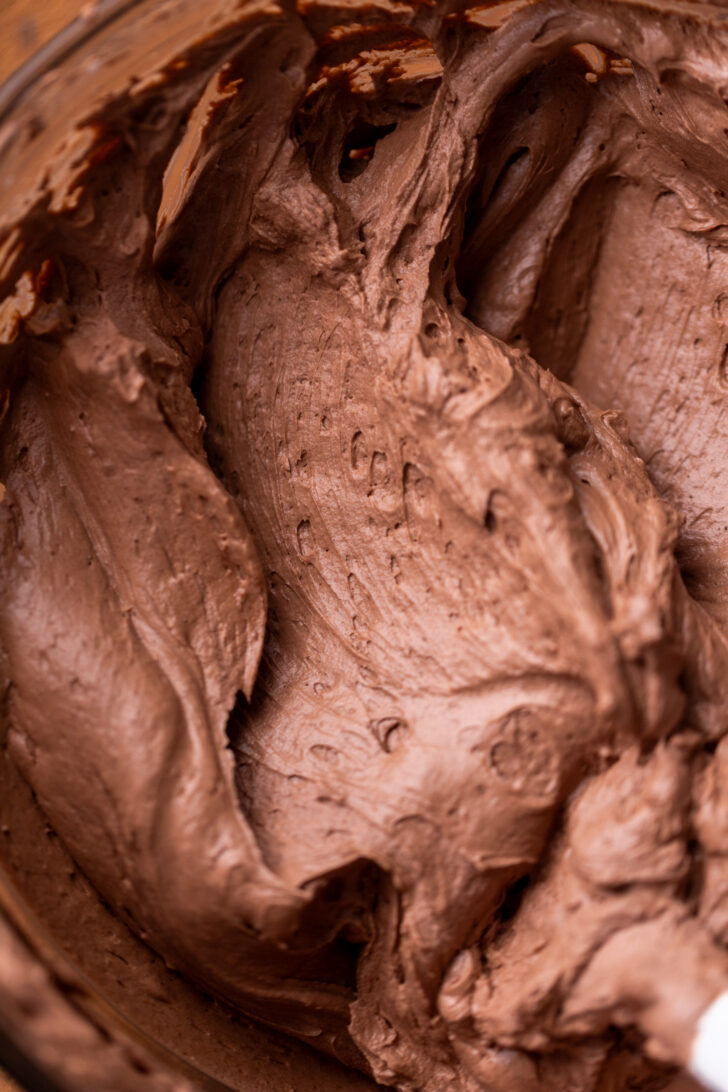 Cheesecake batter after chocolate whipped cream mixed in.