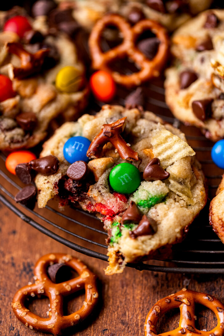 Bite missing from cookie.