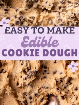 Pinterest pin of edible cookie dough.