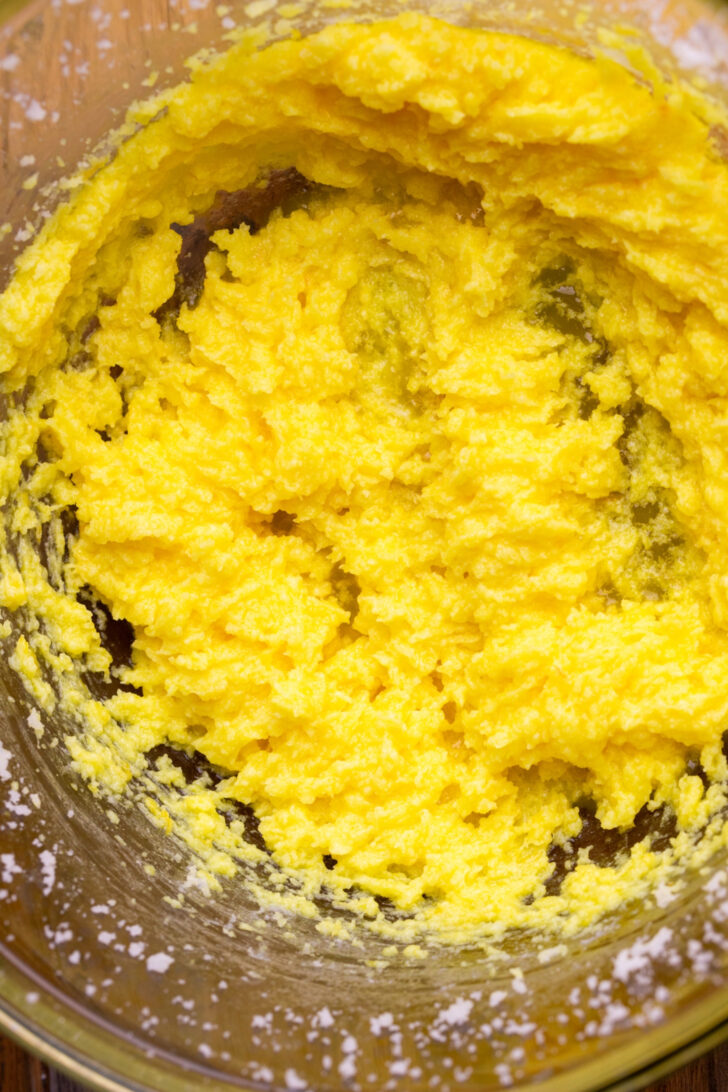 Wet ingredients in a bowl.