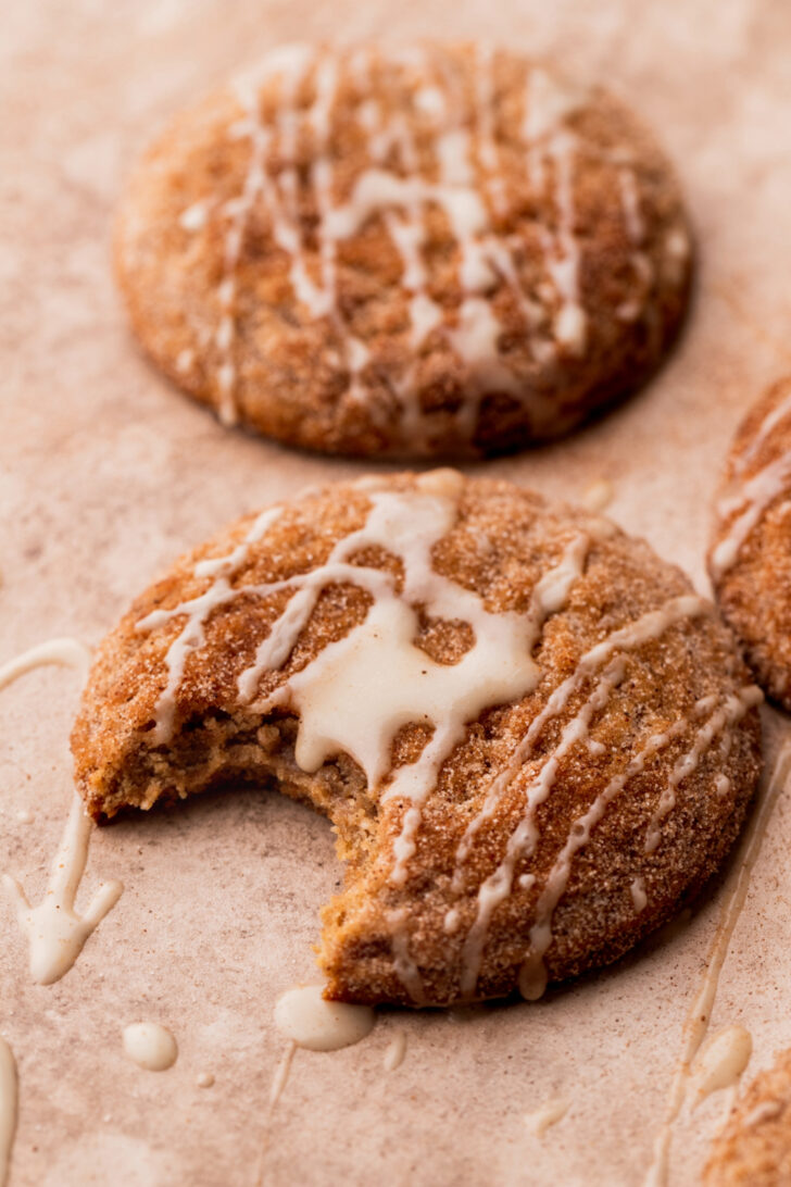 Bite missing from apple cider cookies.