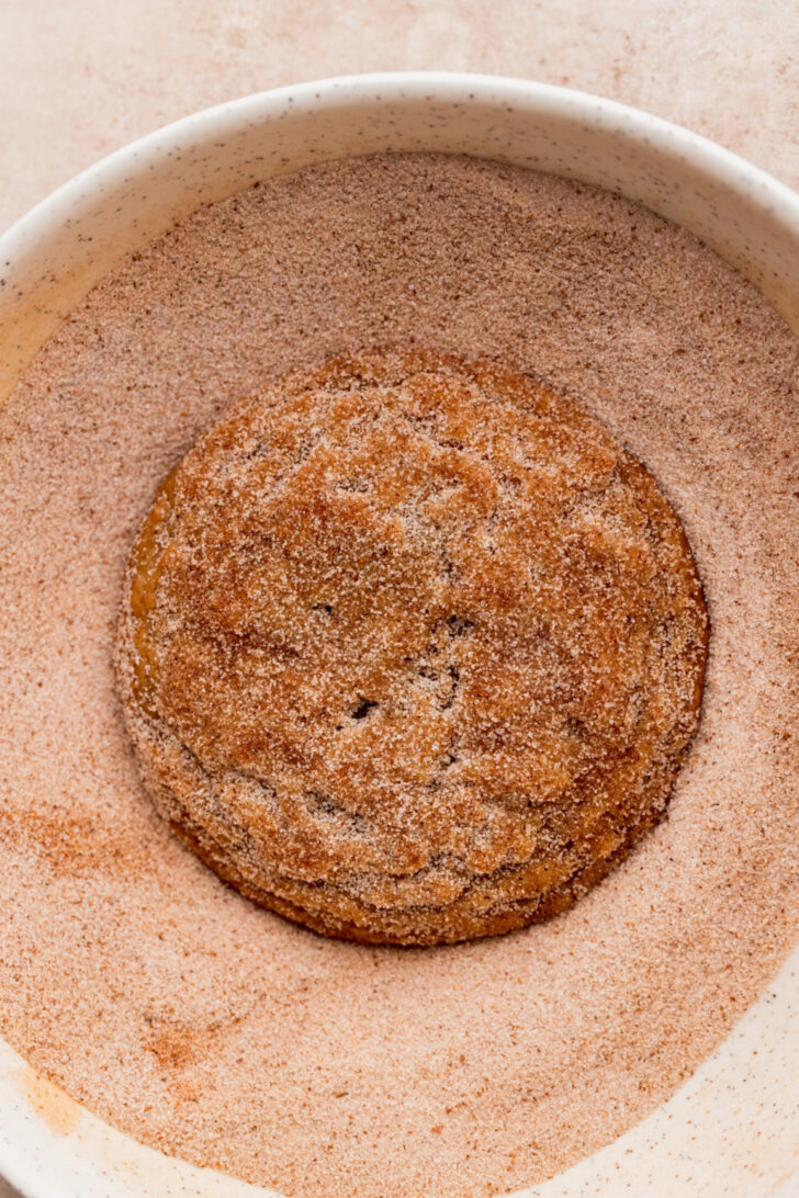 Cookie in cinnamon sugar.
