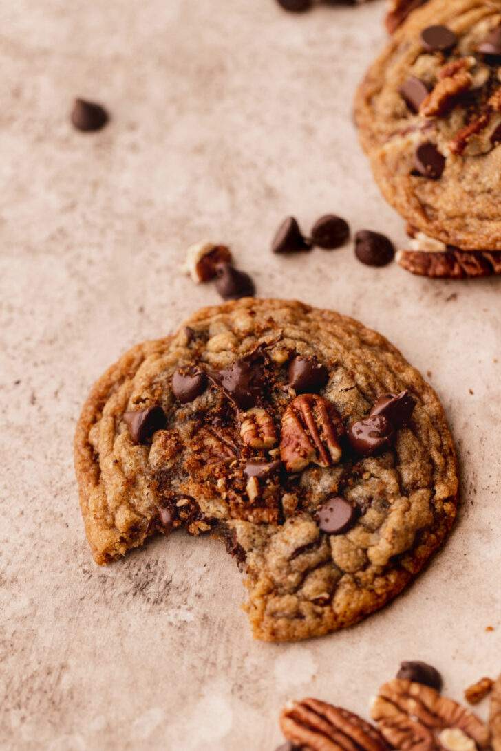 Bite missing from cookie.