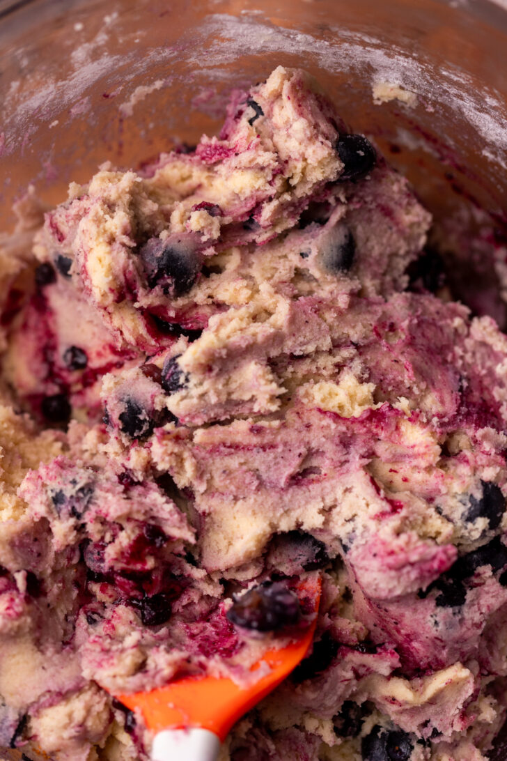 Cookie dough in a bowl.