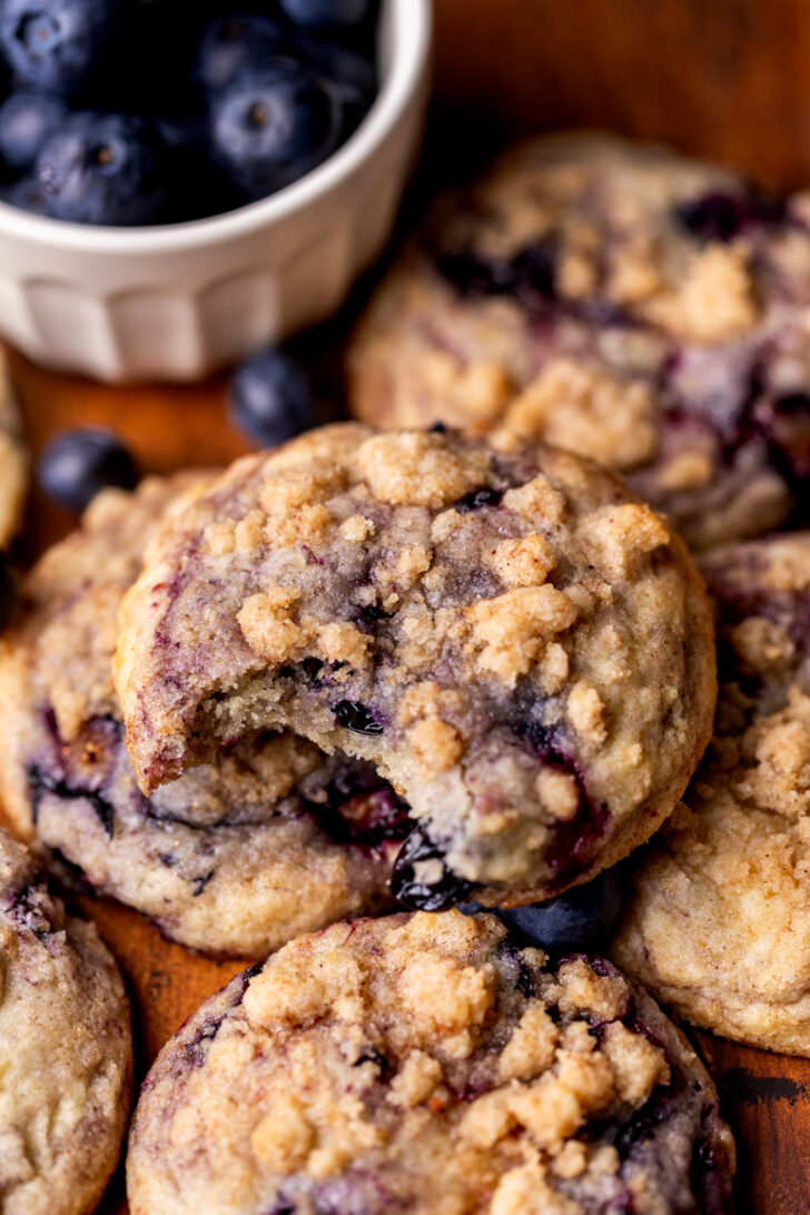 Bite missing from cookie.