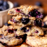 Blueberry muffin cookies stack of 3.