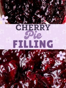 Pinterest pin for cherry pie filling.