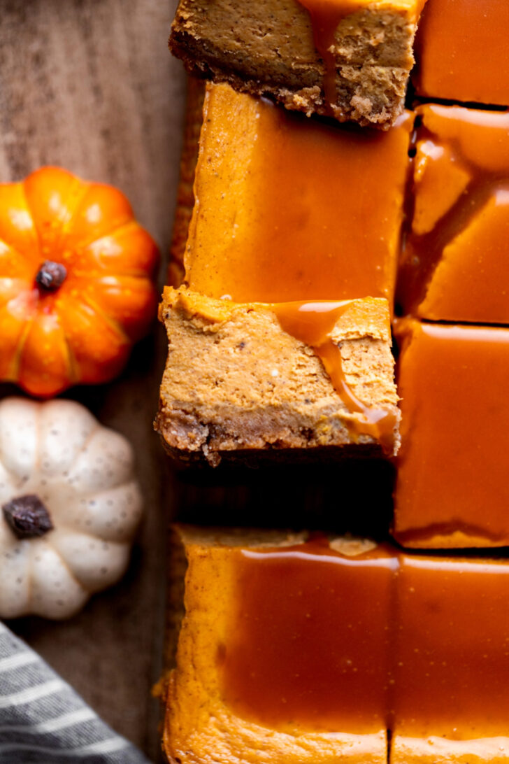 Top view of cheesecake.