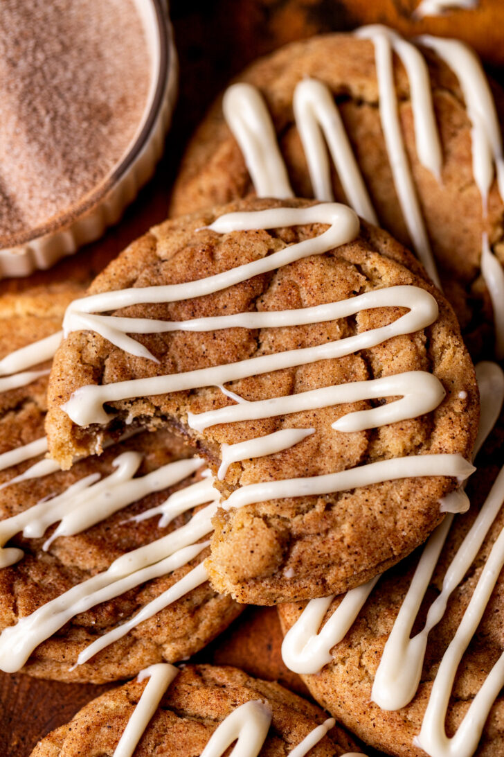 Bite missing from cookie.