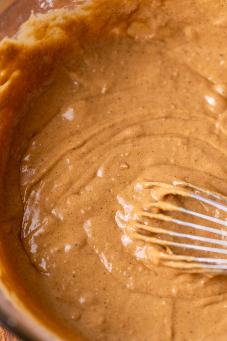 Donut batter in a bowl.