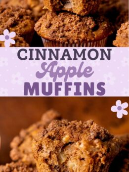 Pinterest pin for apple muffins.