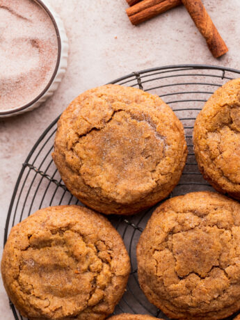 Top view of pumpkin cookies.
