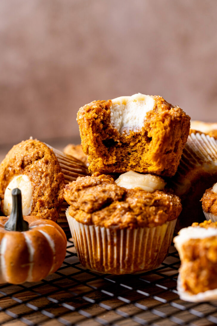 Bite missing from muffin.