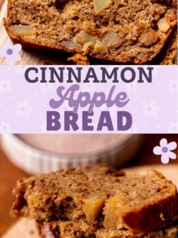 Pinterest pin for apple bread.