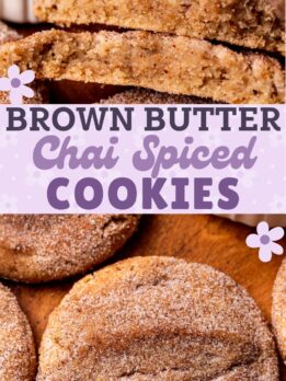 Pinterest pin for chai cookies.
