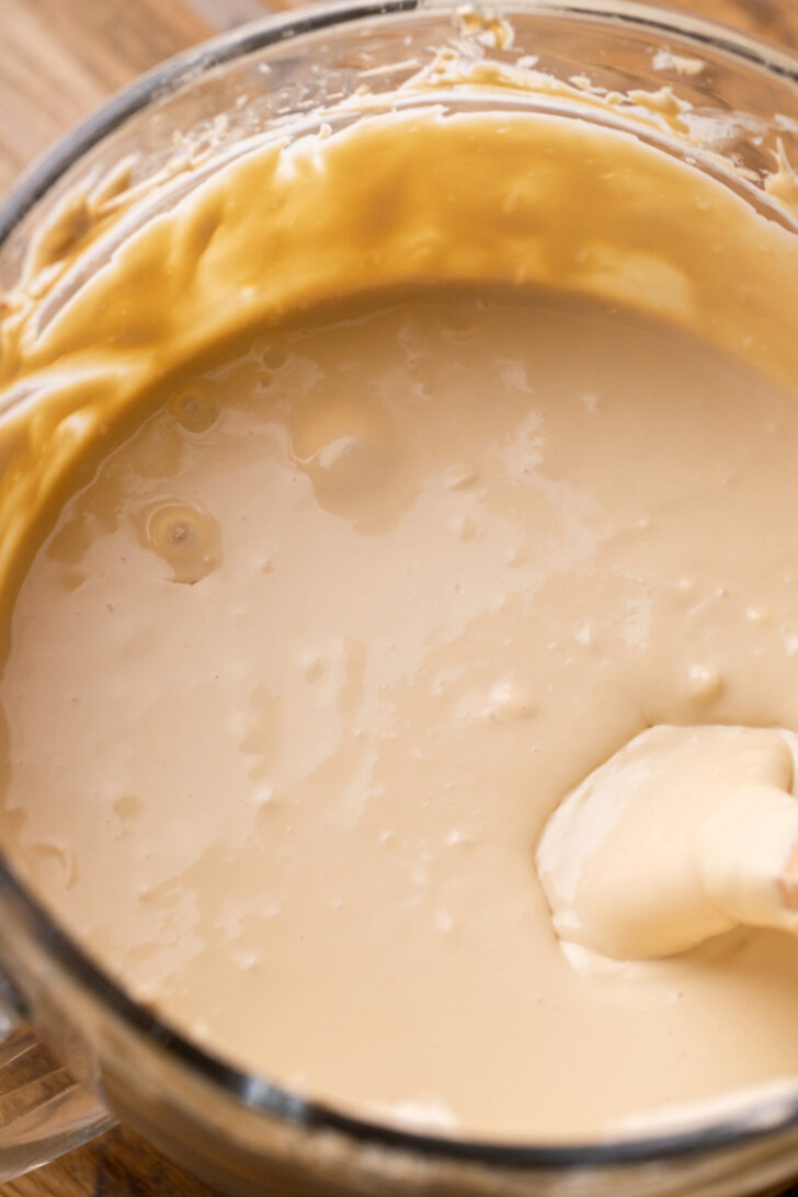 Cheesecake batter in a bowl.