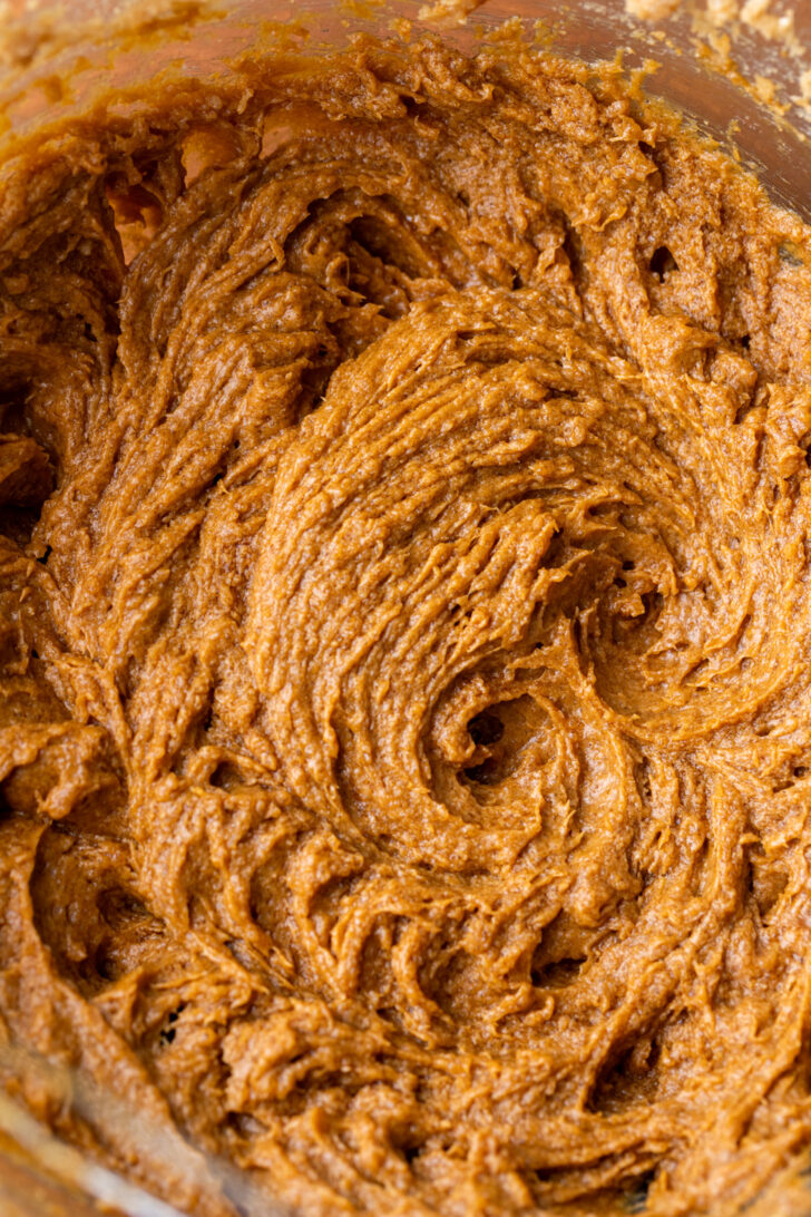 Wet ingredients in a bowl.