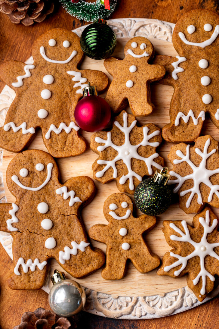 Top view of soft gingerbread cookies.