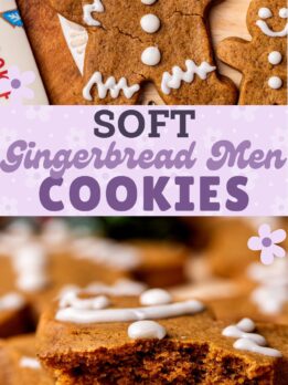 Pinterest pin for soft gingerbread cookies.
