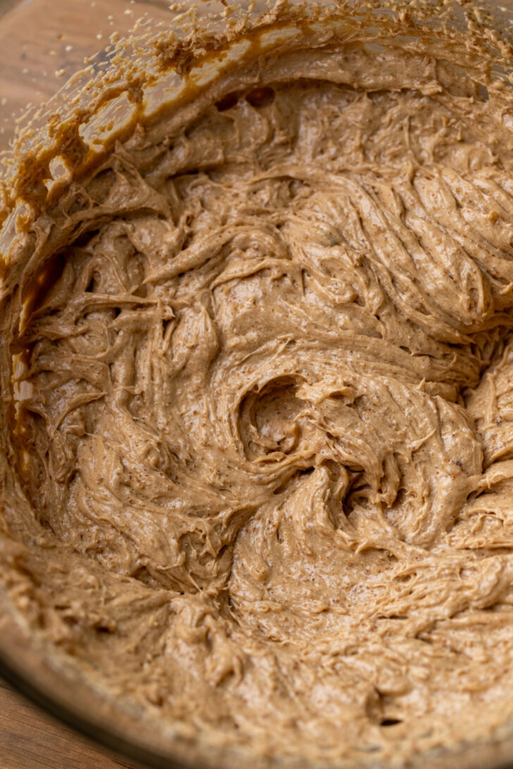 Wet ingredients in a bowl.