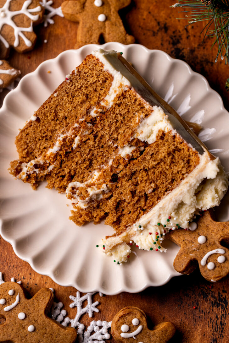 Cake slice on a plate.