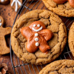 Top view of molasses cookies.