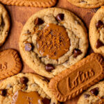 Top view of Biscoff cookie butter cookies.