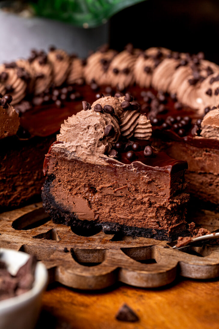 Triple Chocolate Cheesecake #Choctoberfest — The Redhead Baker, image size:728x1092
