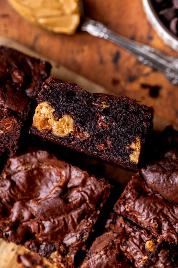 Top view of one brownie.