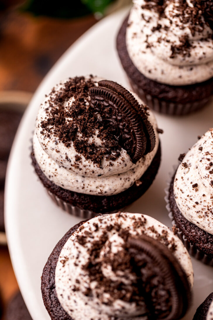 Top view of cupcakes.