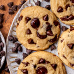 Top view of the best chocolate chip cookies