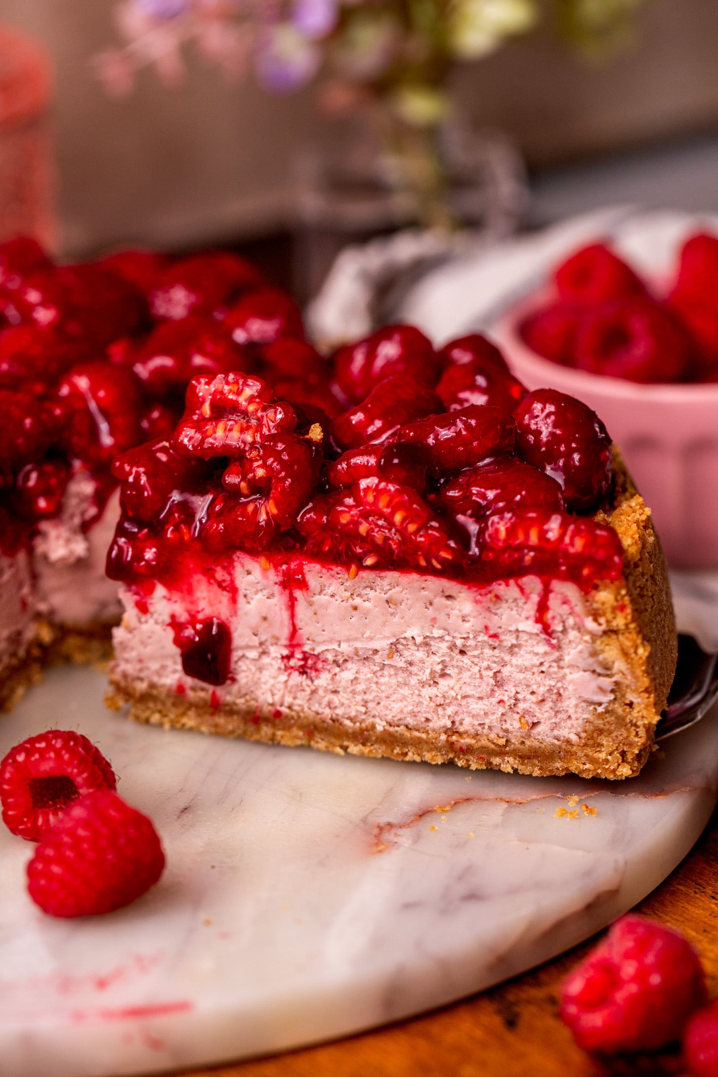 Ultra Raspberry Cheesecake + VIDEO - Stephanie's Sweet Treats