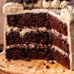 Split open Oreo peanut butter cake.