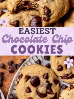 Pinterest pin for chocolate chip cookies.