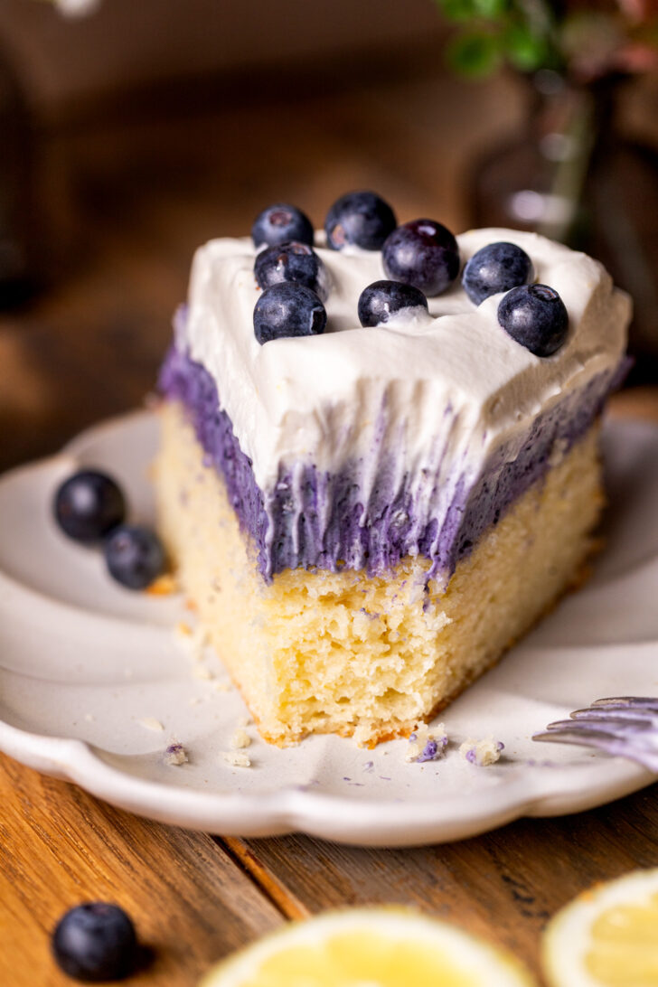Bite missing from cake.