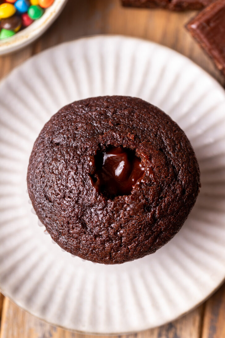 Chocolate inside the cupcake.