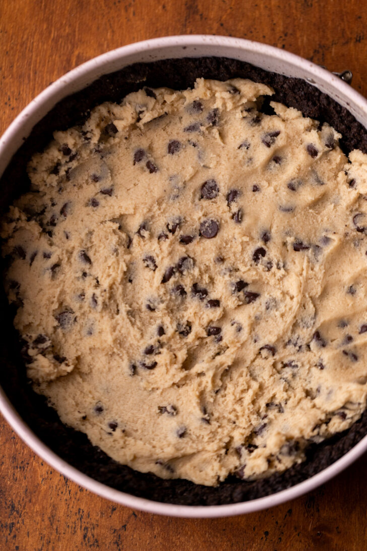 Cookie Dough on top of the crust.