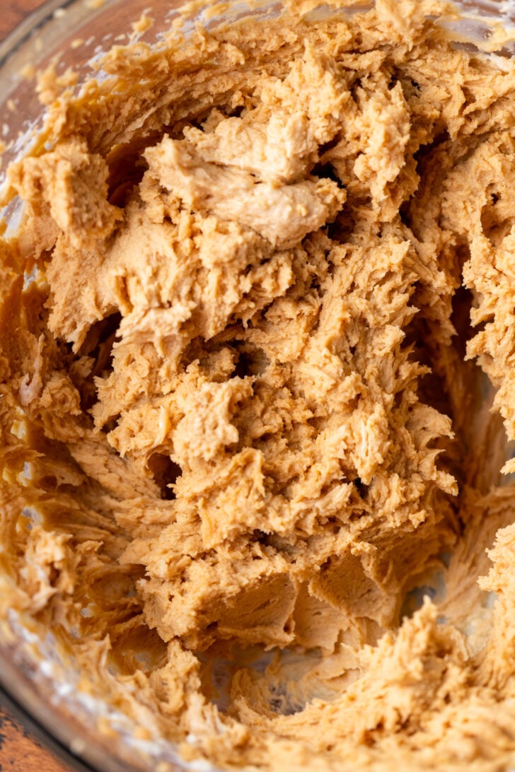 Peanut butter filling in a bowl.