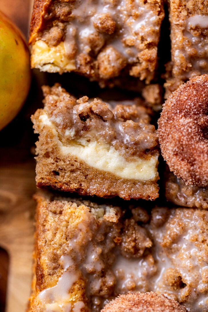 One piece of cake on it's side.