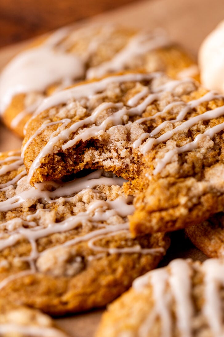 Bite missing from cookie.