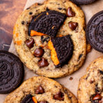 Top view of one Halloween Oreo cookies.