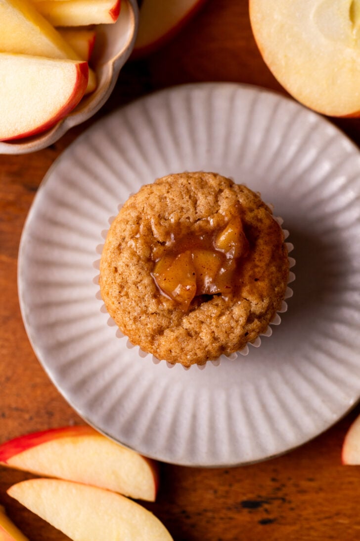 Filling inside the cupcake.