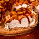 One slice of no bake apple pie.