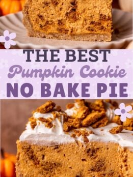 Pinterest pin for pumpkin cookie pie.