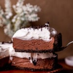 Taking a slice out of the French silk pie.